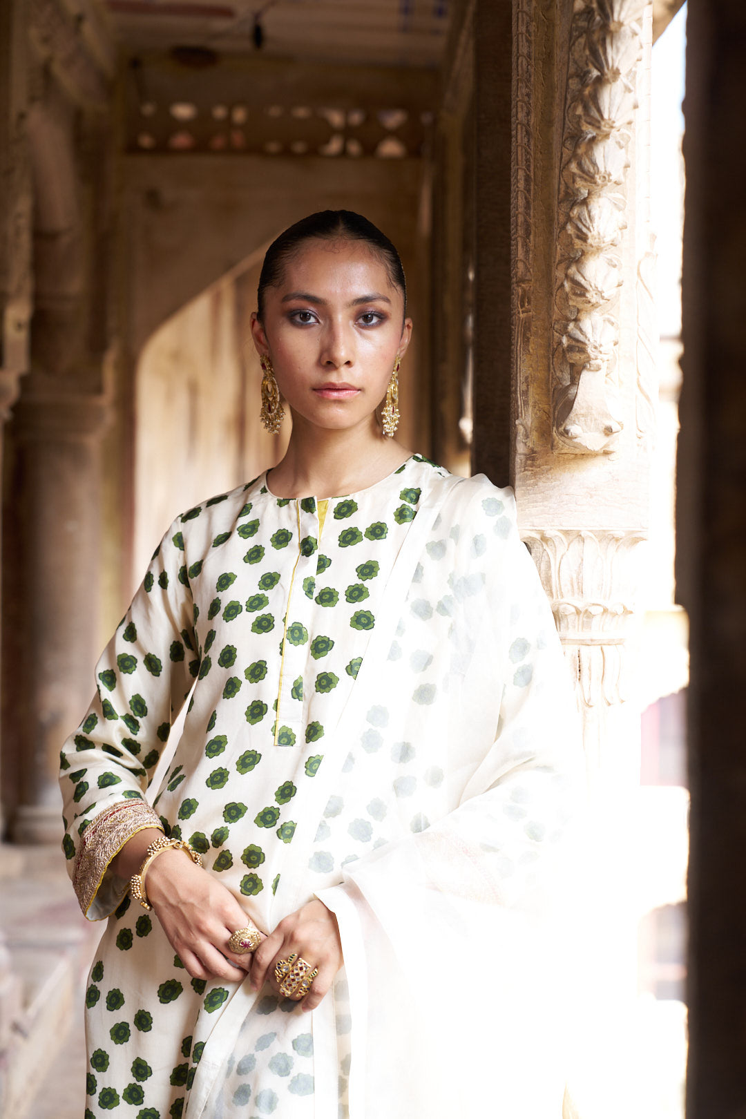 Leher Ivory Straight Kurta