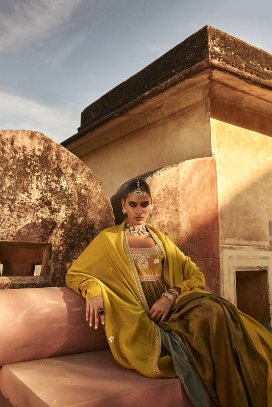 Haldi Nashpal Anarkali Set