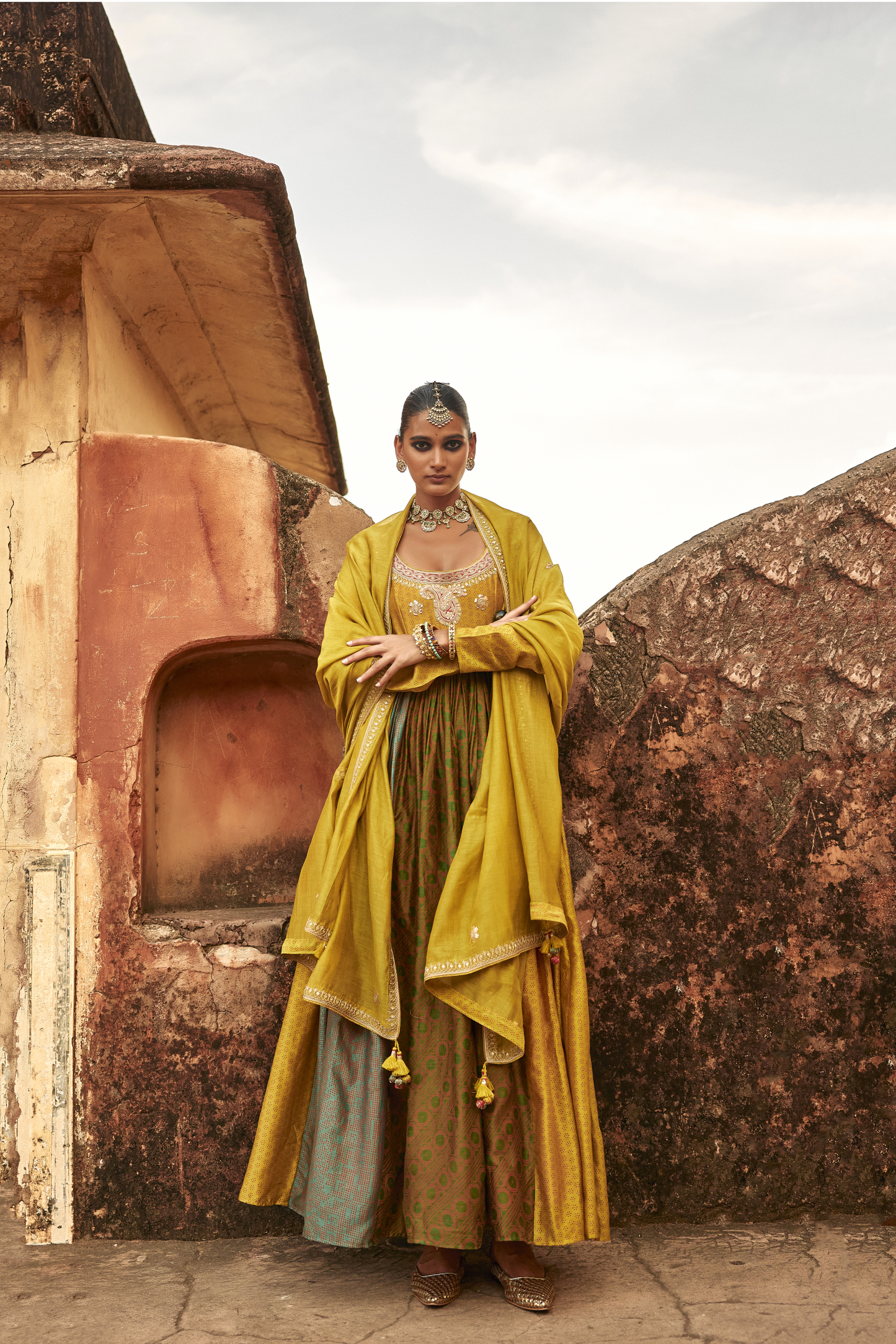 Haldi Nashpal Anarkali Set