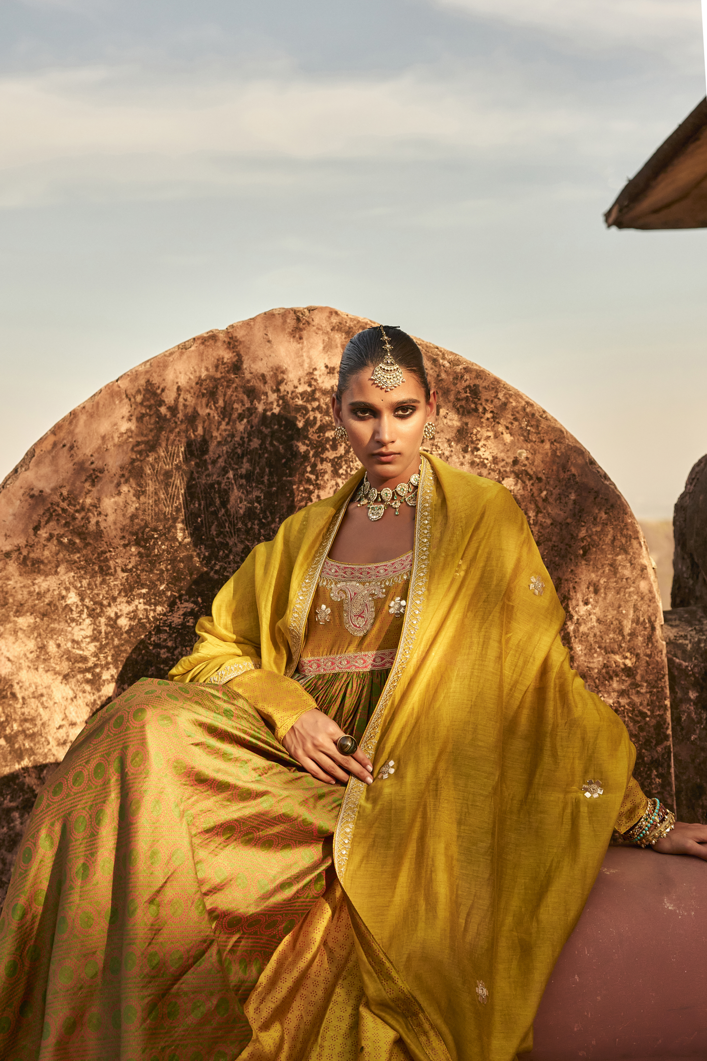 Haldi Nashpal Anarkali Set