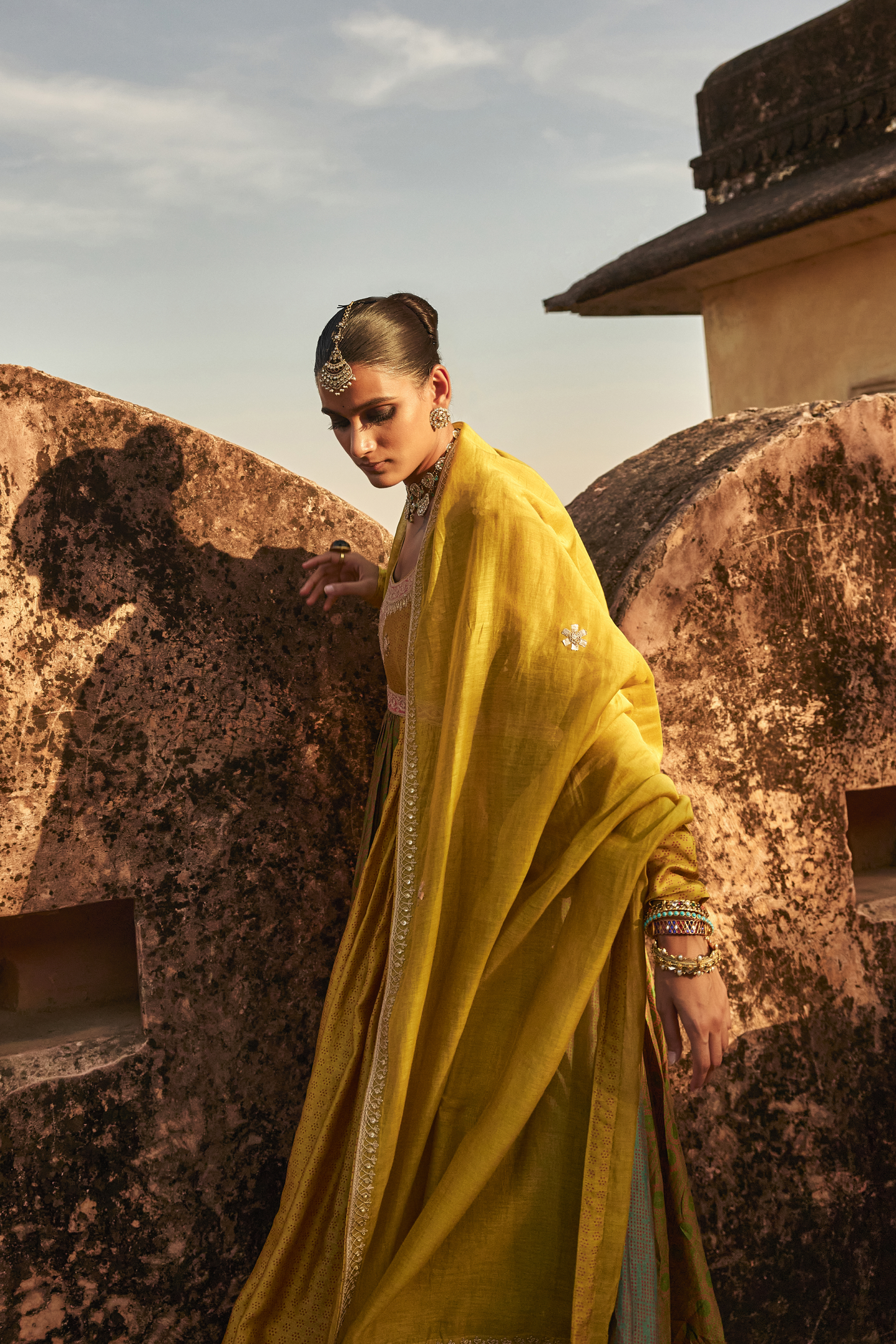 Haldi Nashpal Anarkali Set