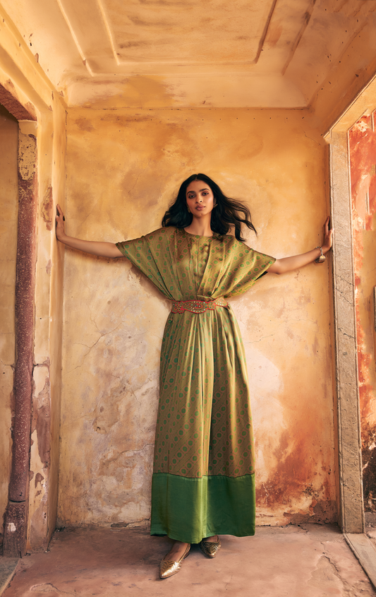 Haldi Nashpal Dress with Embroidered Belt
