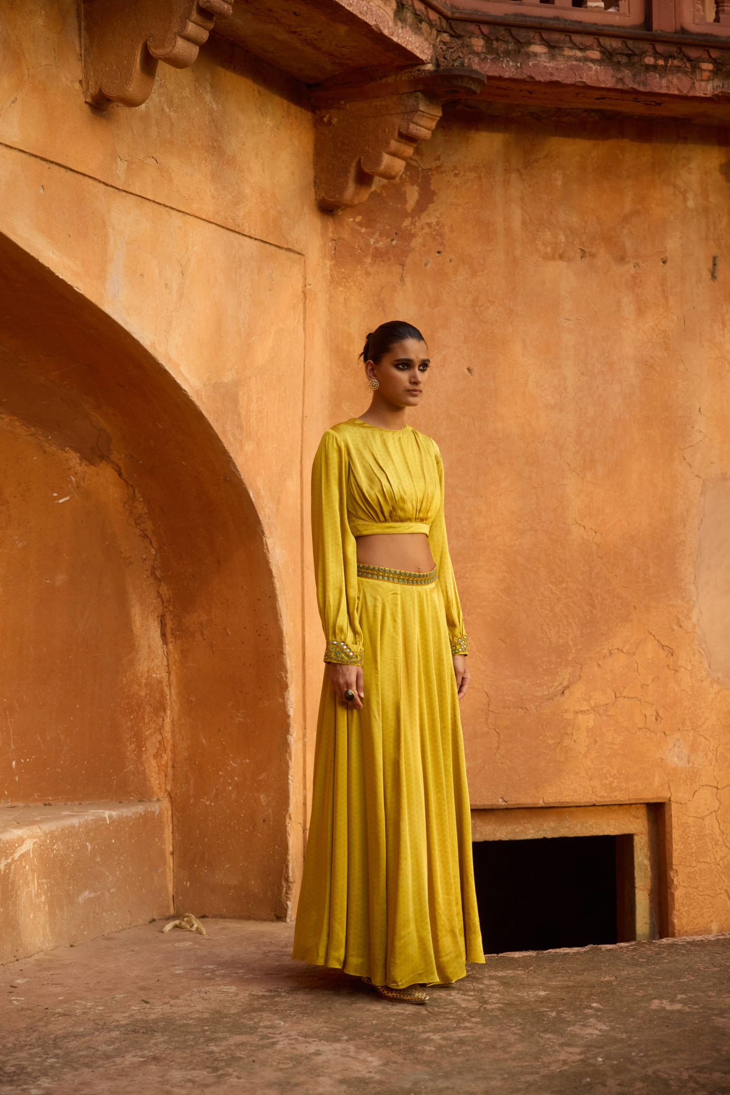 Yellow Skirt Set