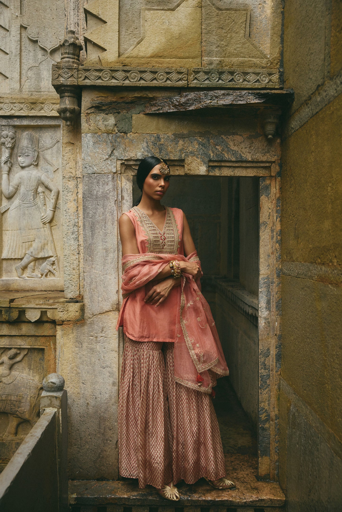Rose Jaipur Sharara Set