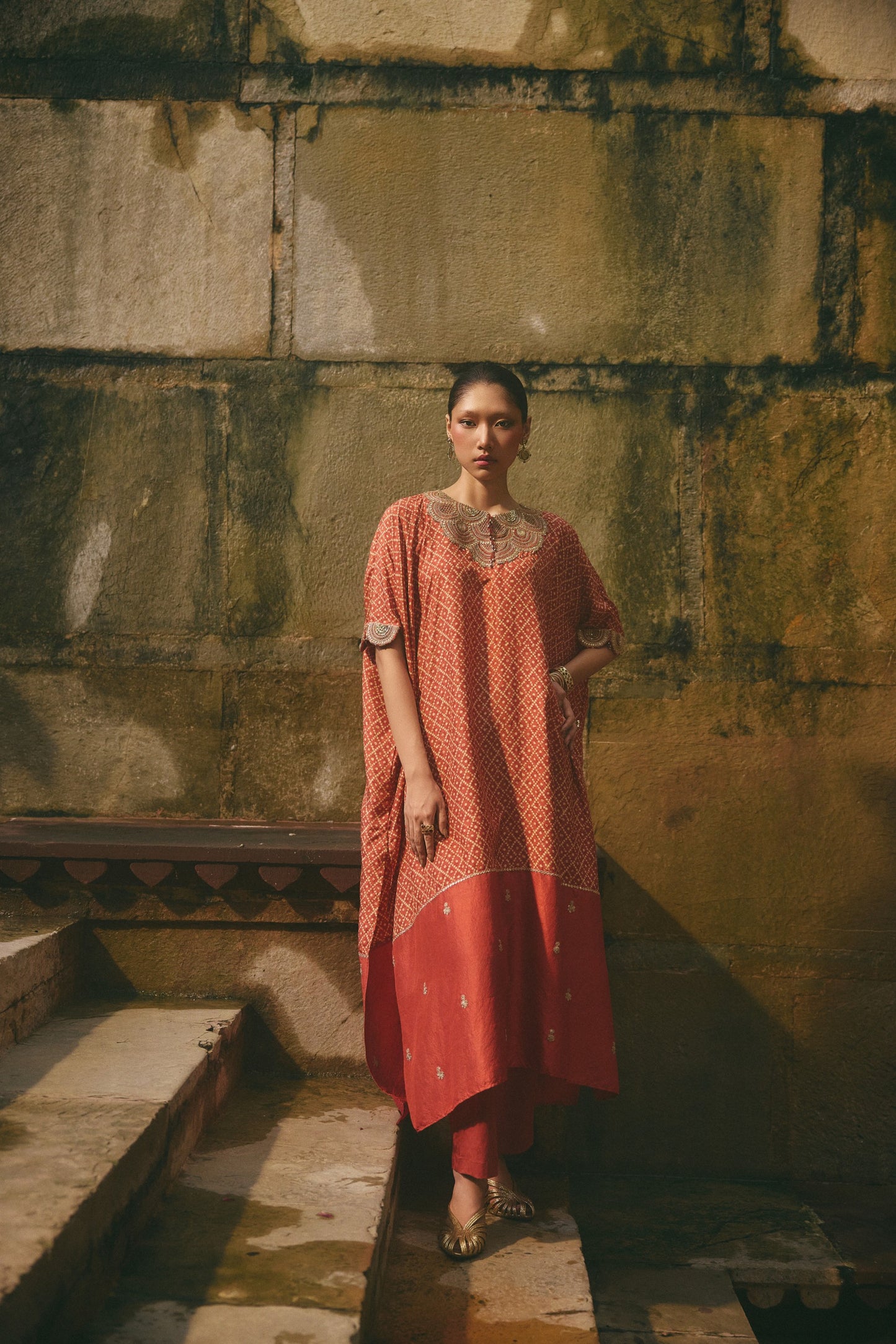 Printed Kaftan Set