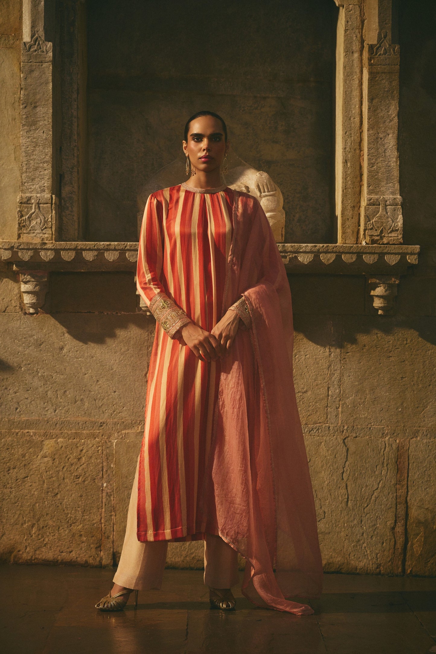 Stripe Kurta Set