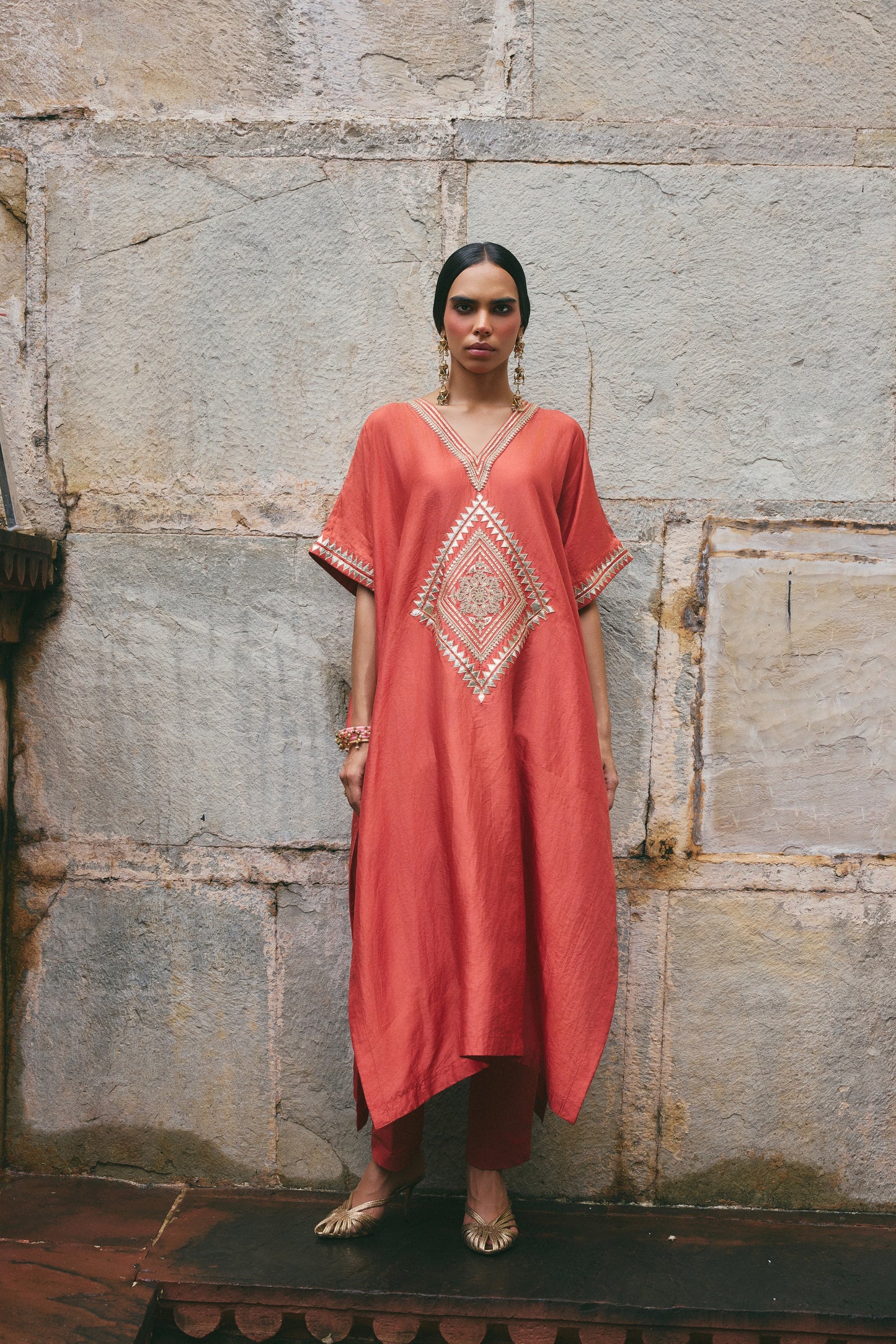 Red Kaftan Set