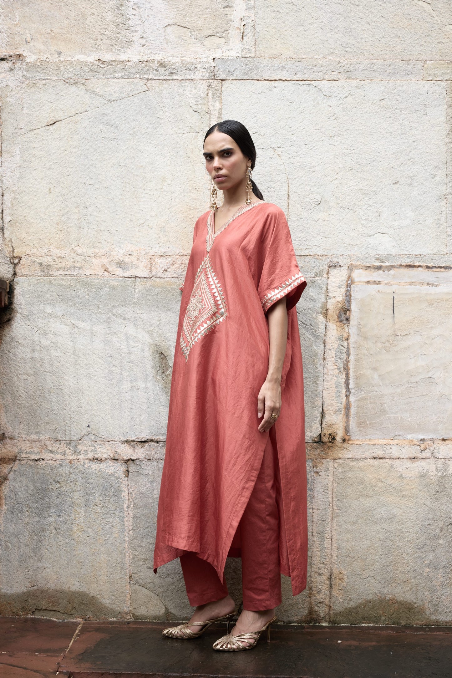 Red Kaftan Set