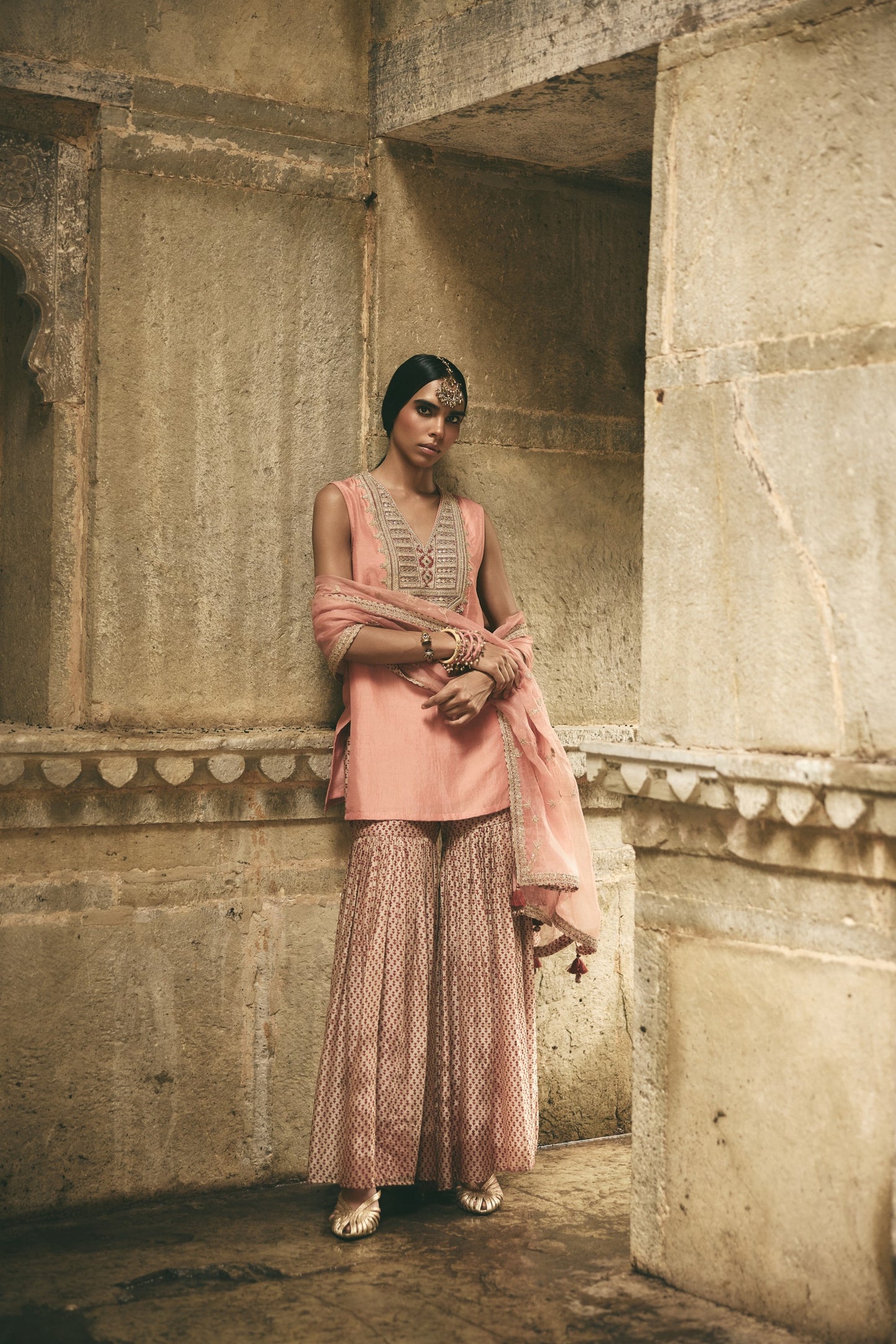 Rose Jaipur Sharara Set