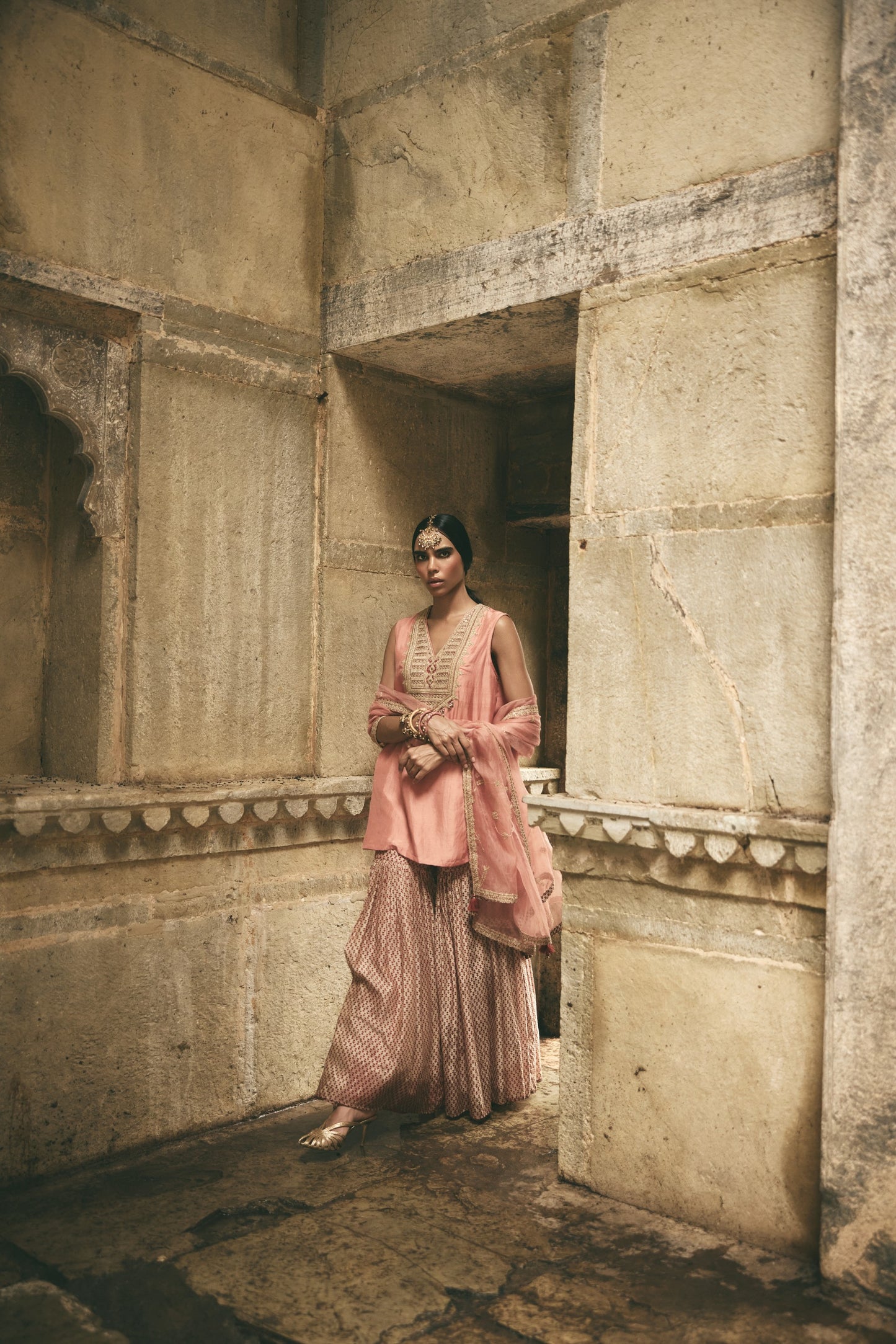 Rose Jaipur Sharara Set