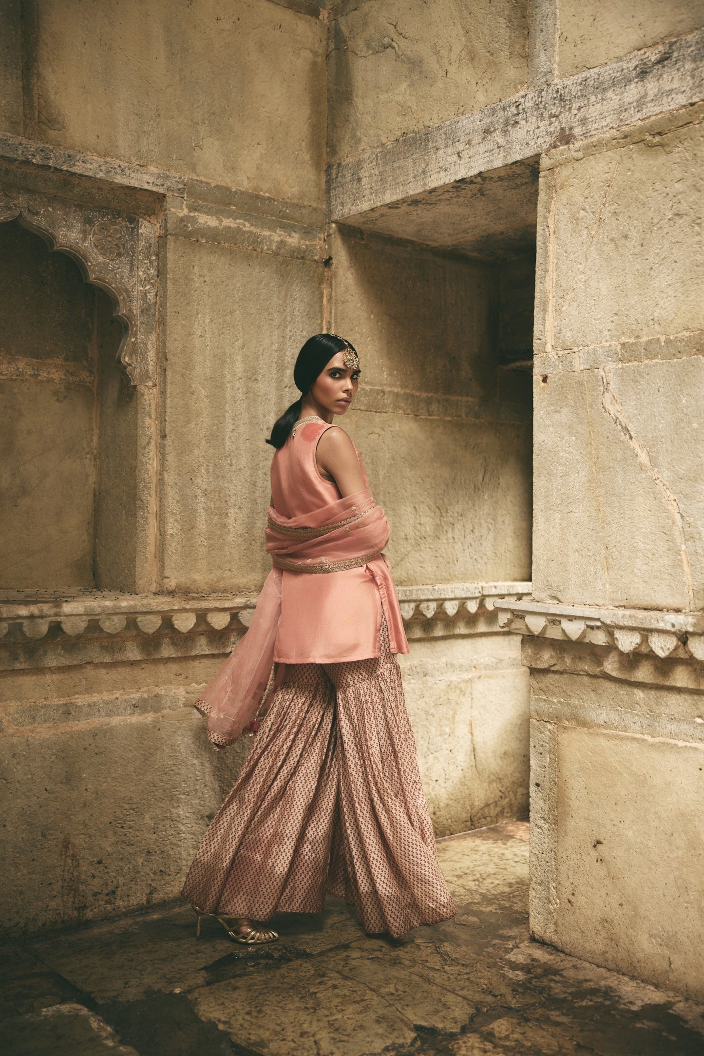 Rose Jaipur Sharara Set