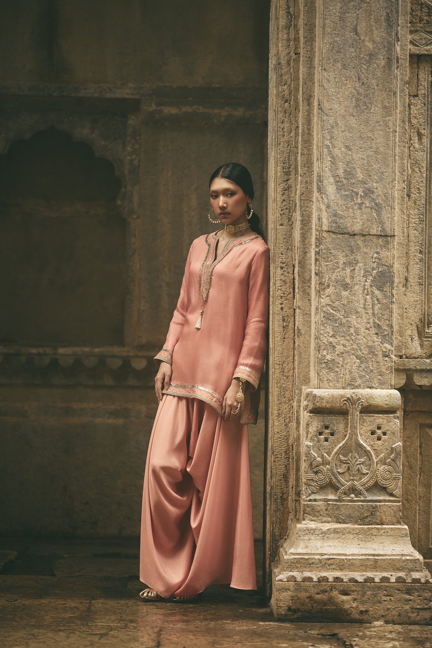 Dhoti & Short Kurti Set