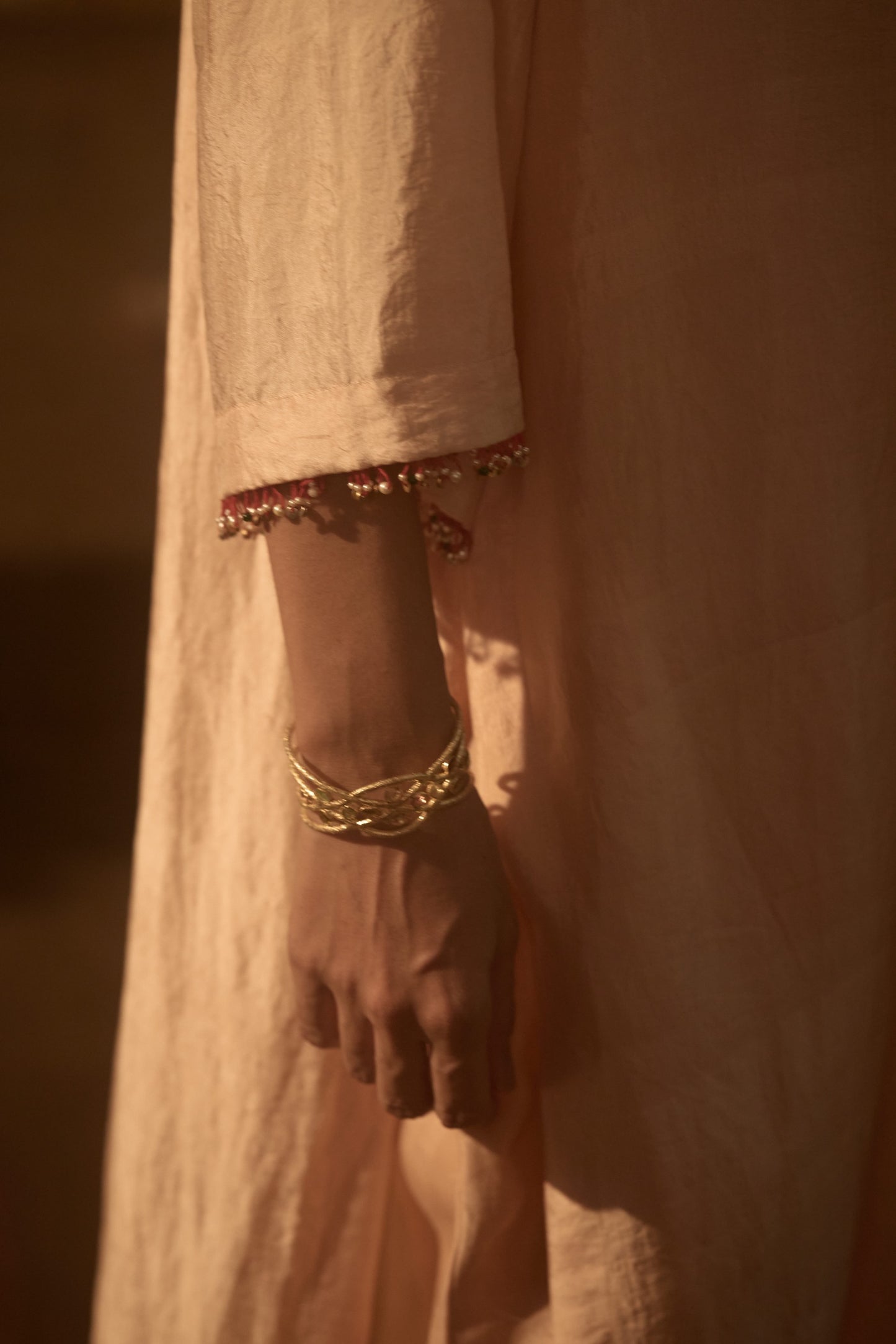 Beige Latkan Kurta
