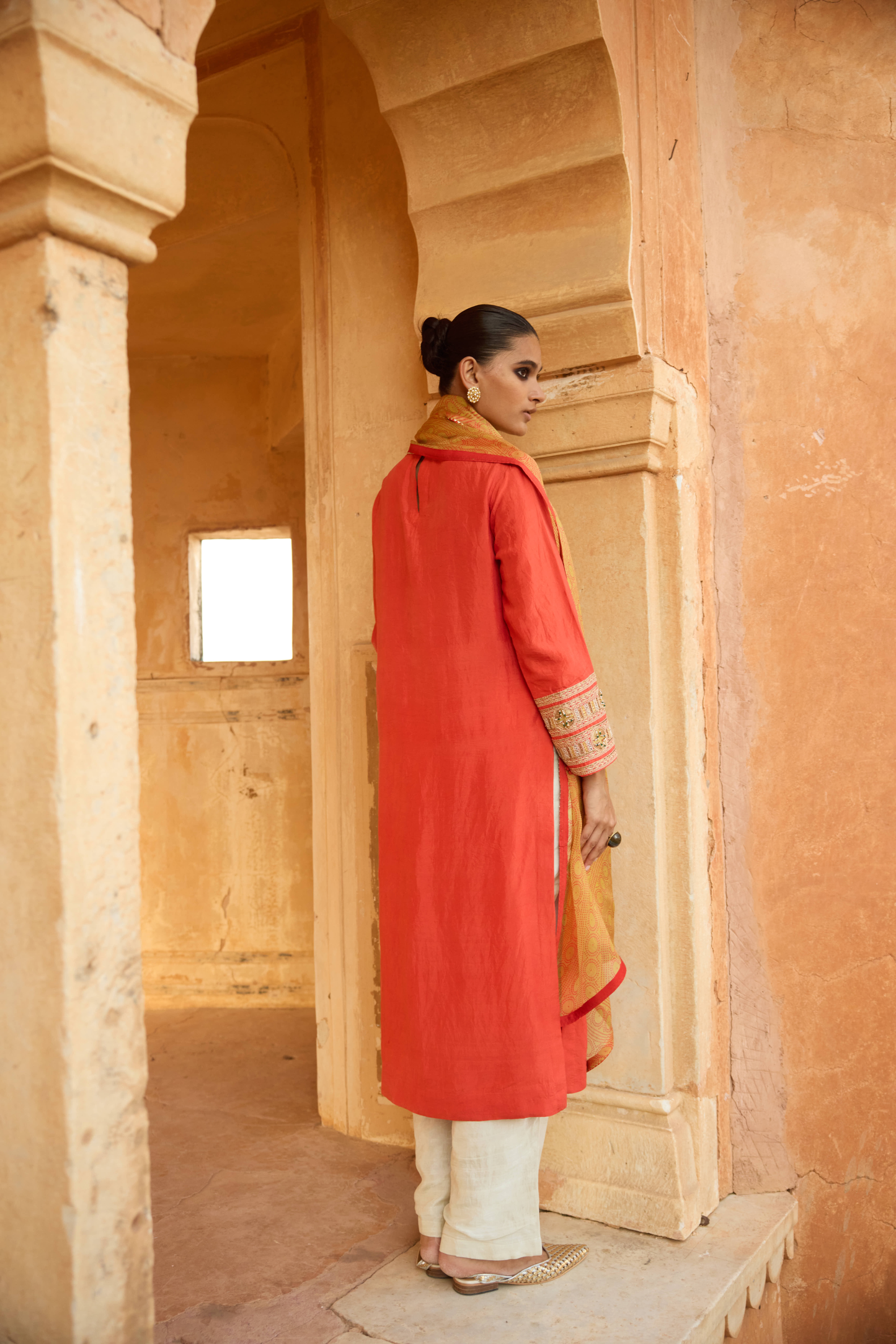 Orange Kurta Set