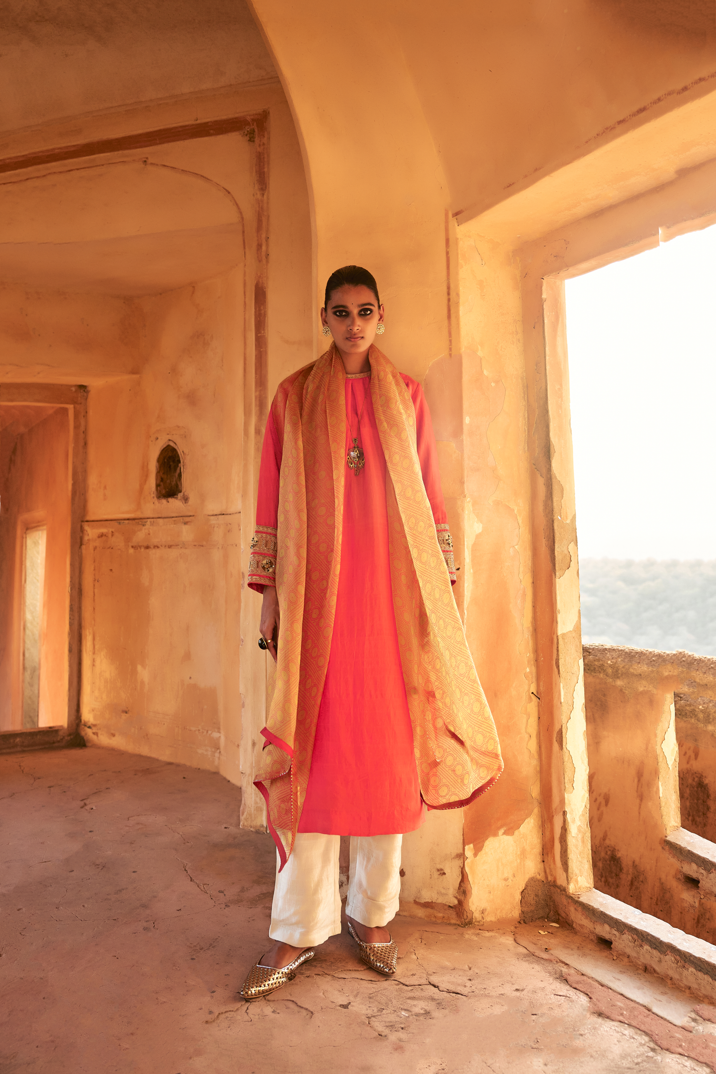 Orange Kurta Set