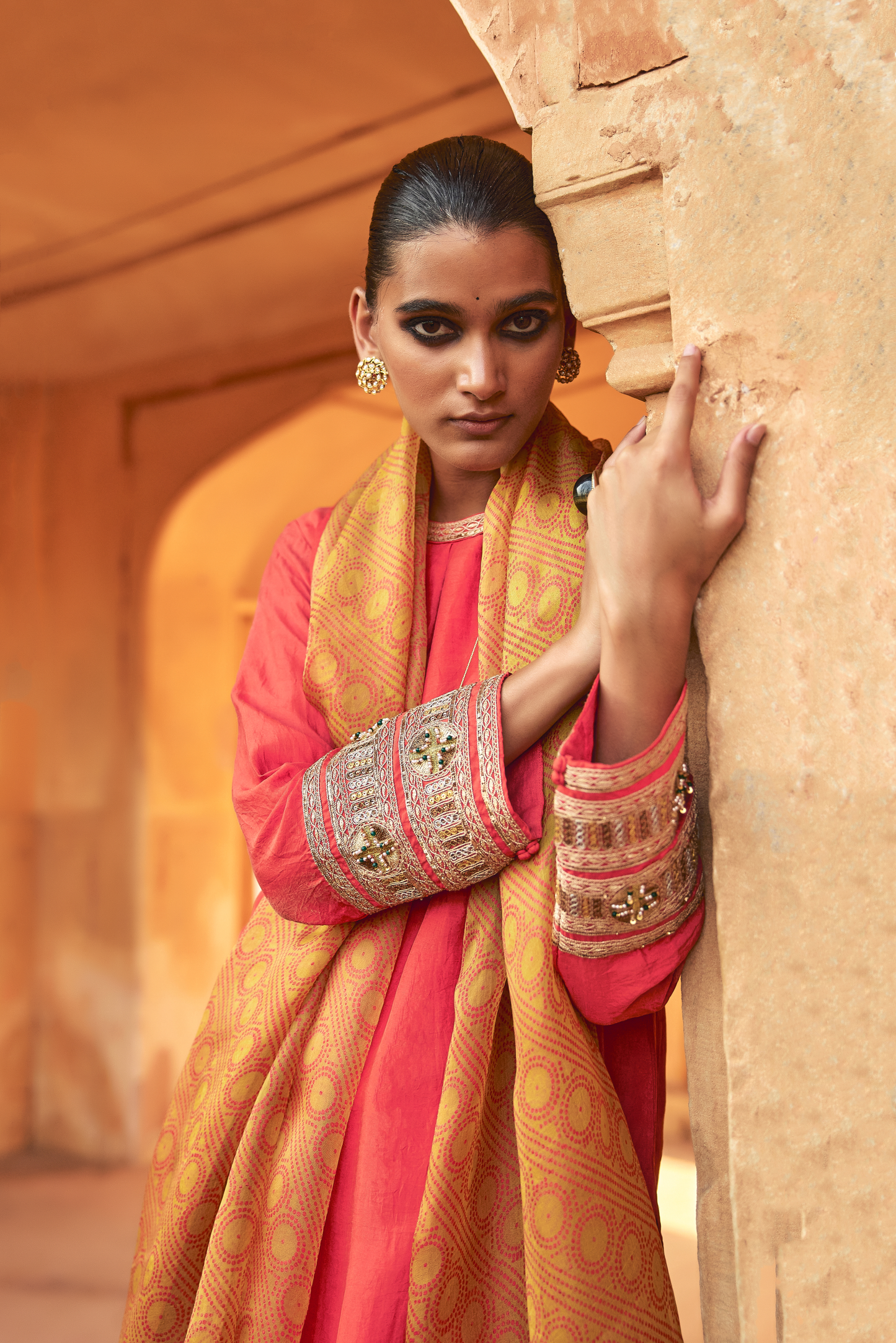 Orange Kurta Set