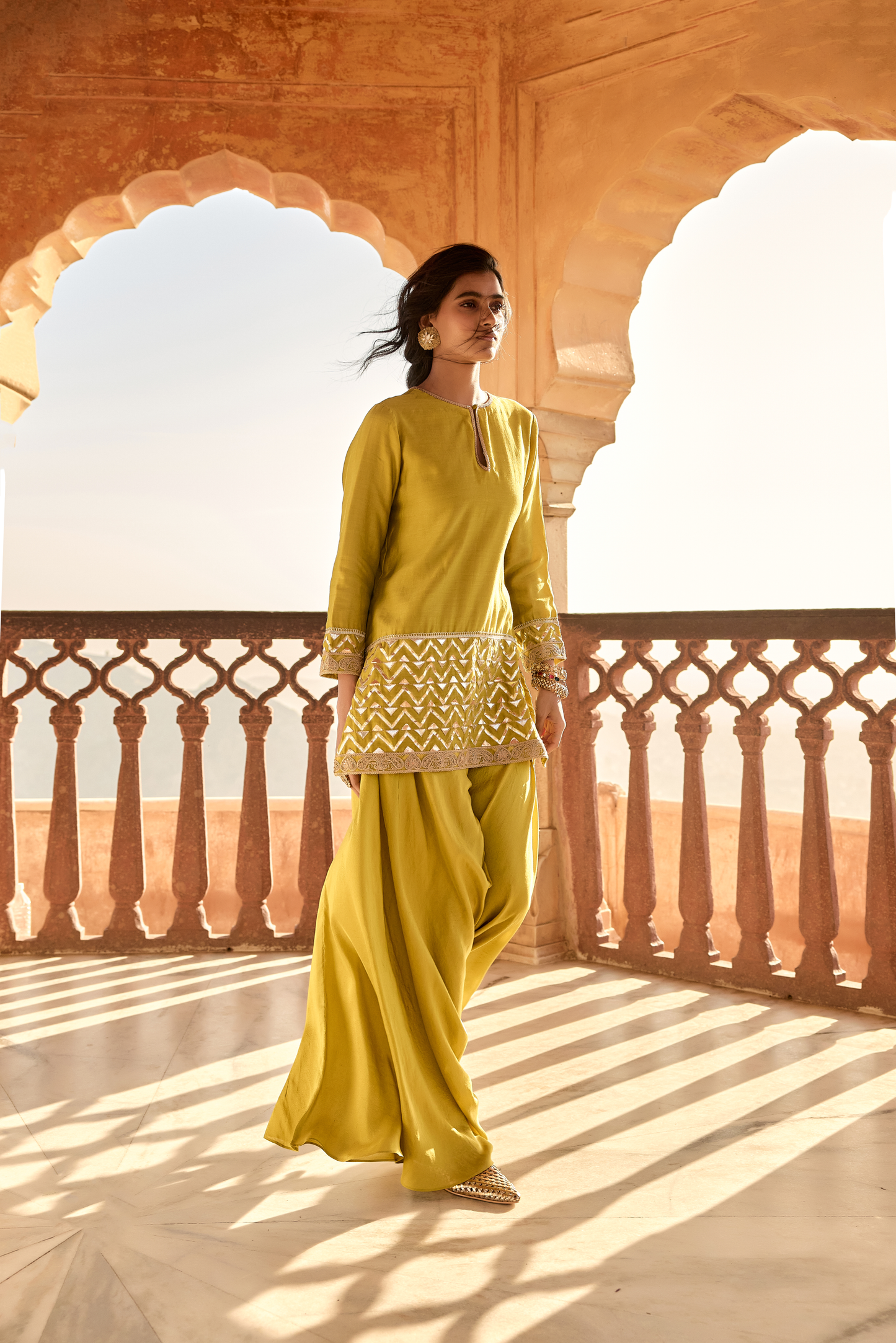 Kachipatti Yellow Kurta Dhoti Set