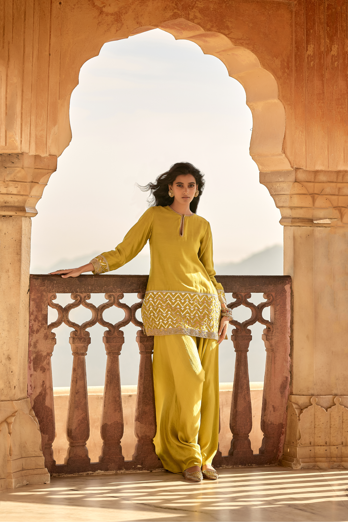 Kachipatti Yellow Kurta Dhoti Set