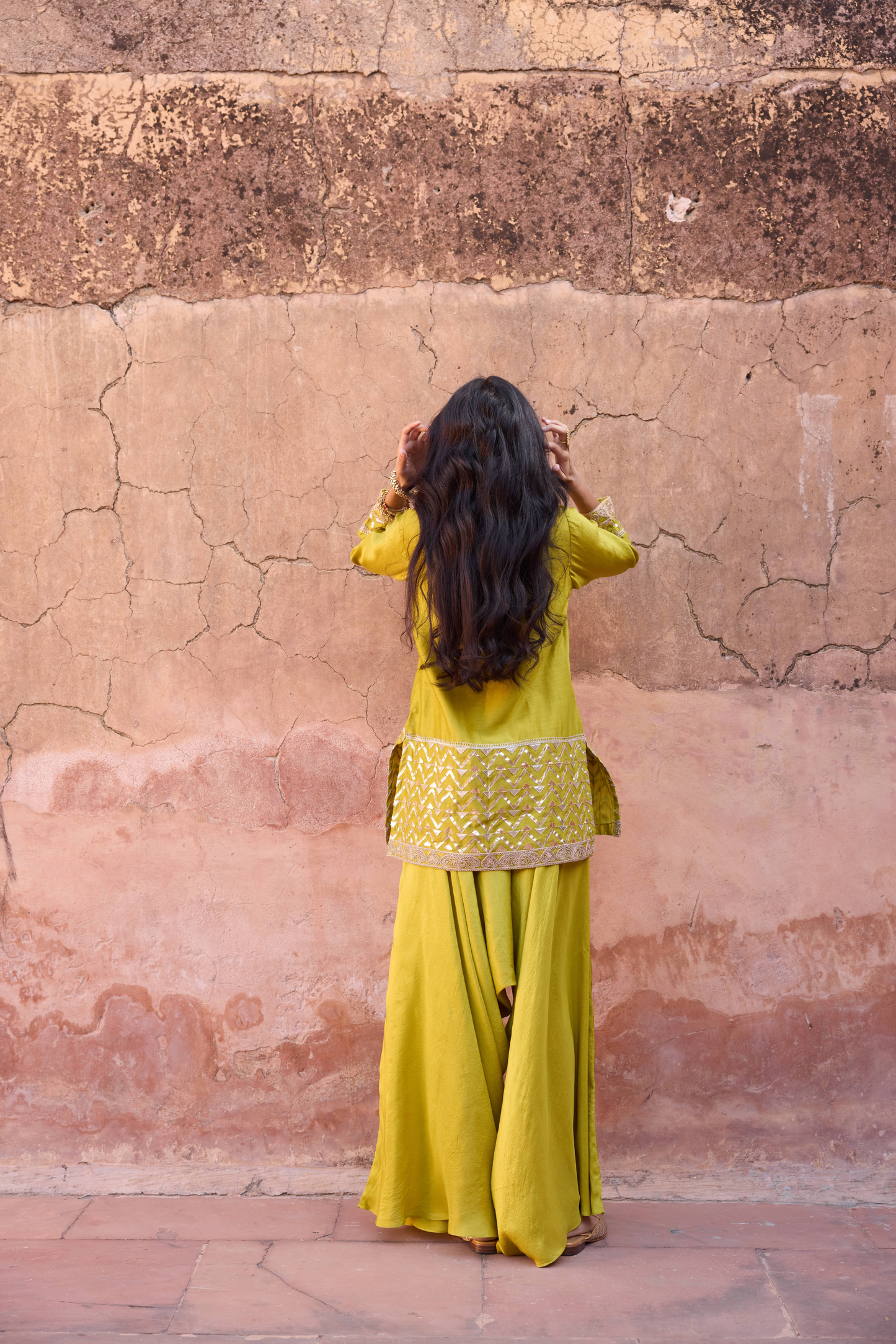 Kachipatti Yellow Kurta Dhoti Set