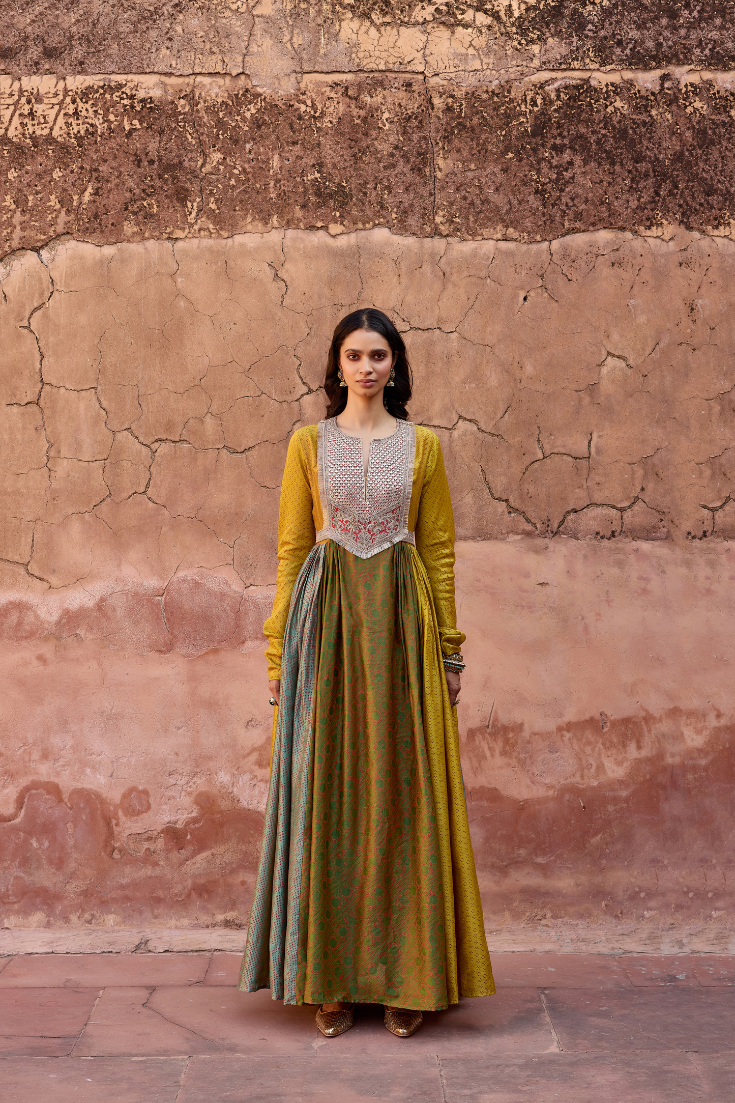 Haldi Nashpal Anarkali Dress