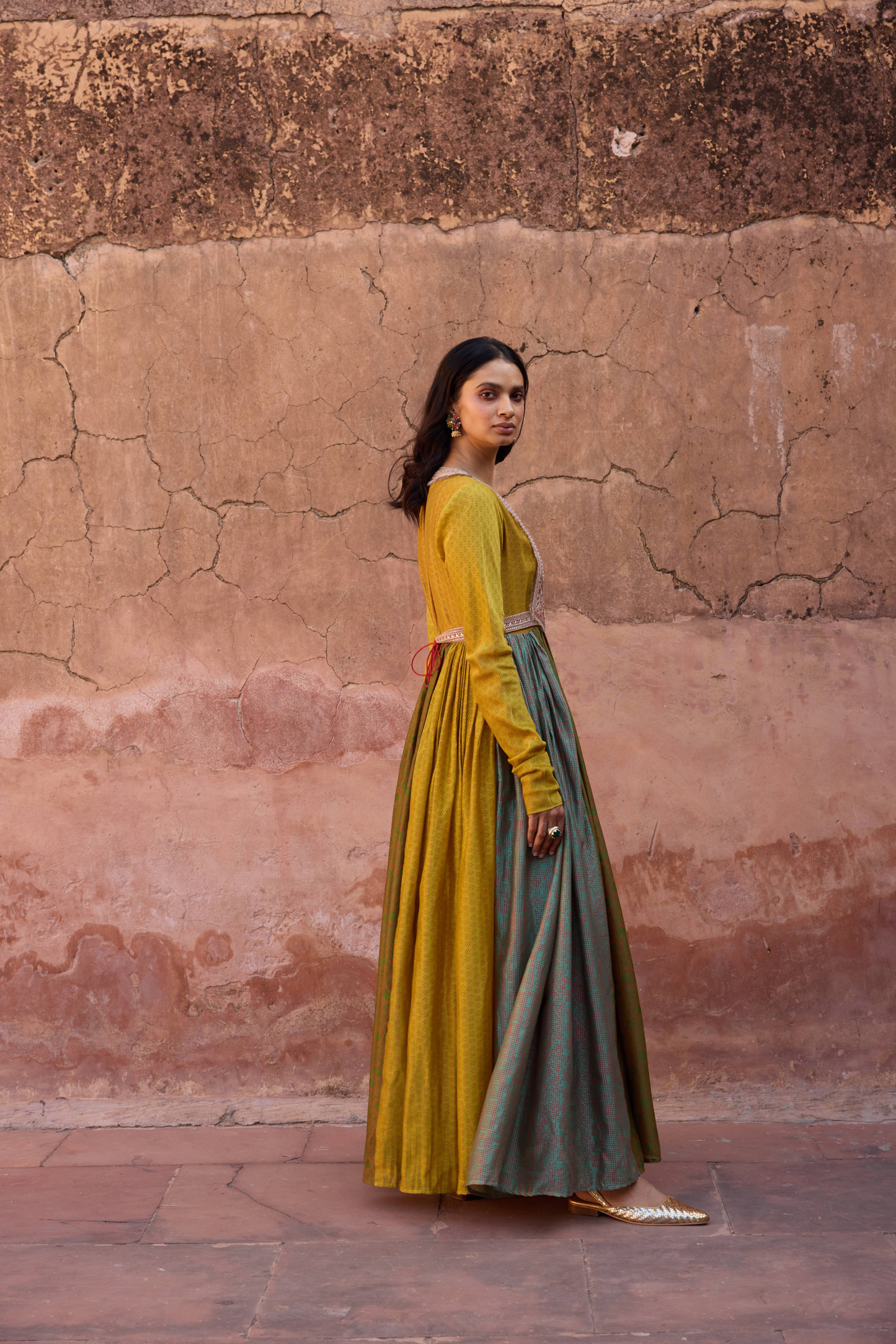 Haldi Nashpal Anarkali Dress