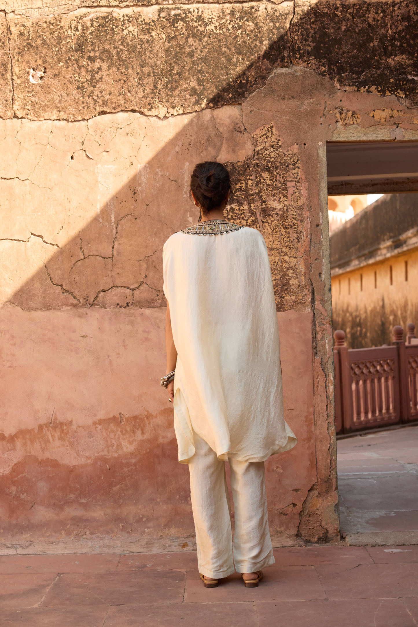 Ivory Kaftan Co-ord Set