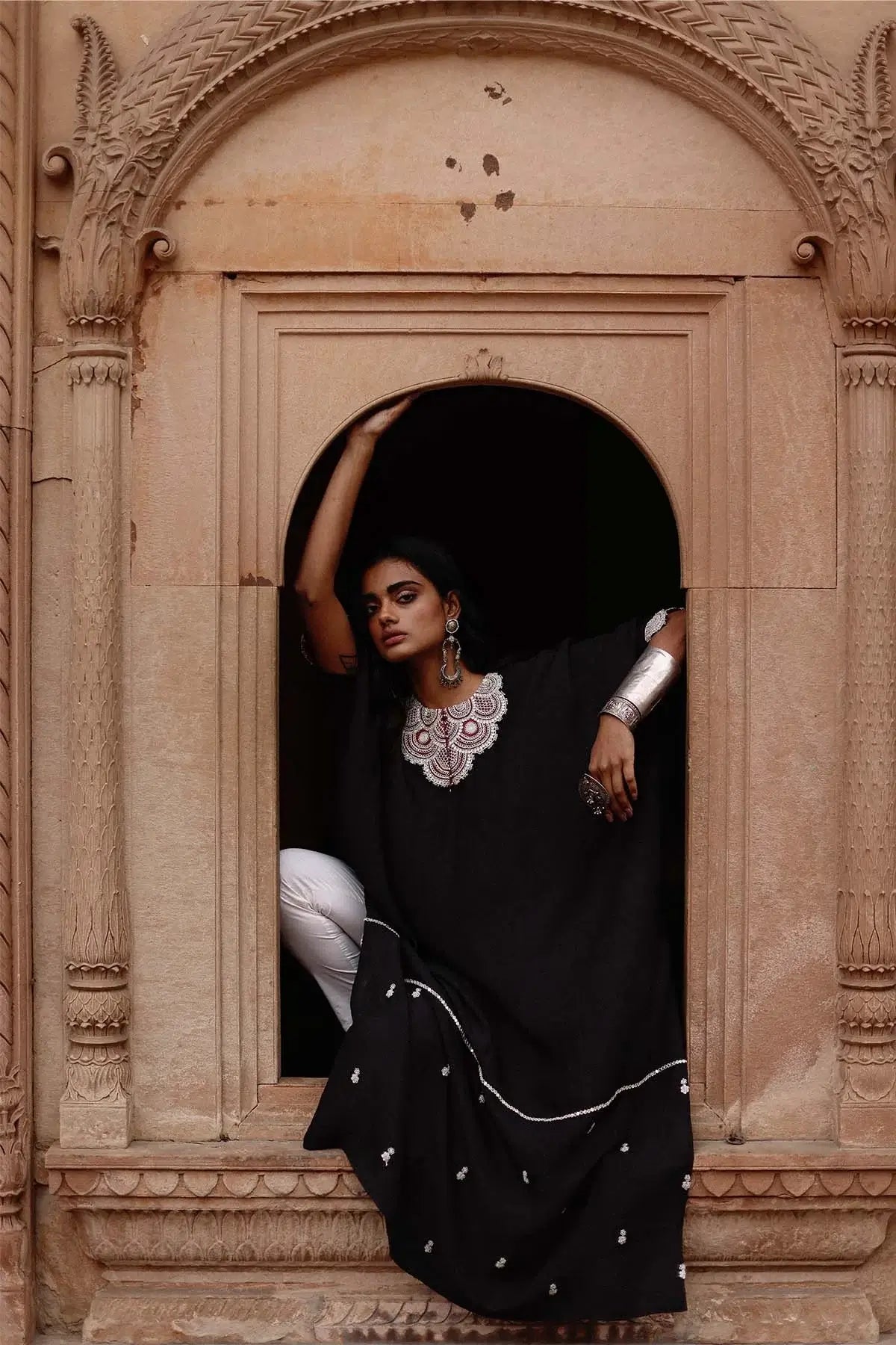 Black Kaftan Set