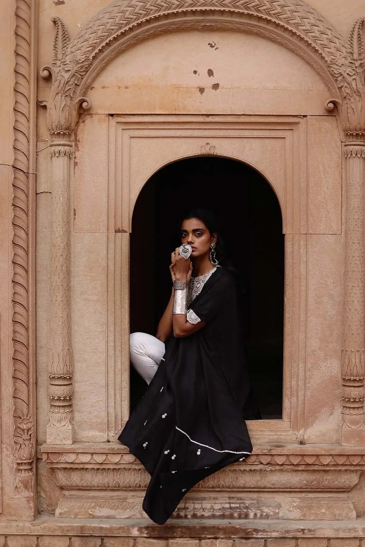 Black Kaftan Set