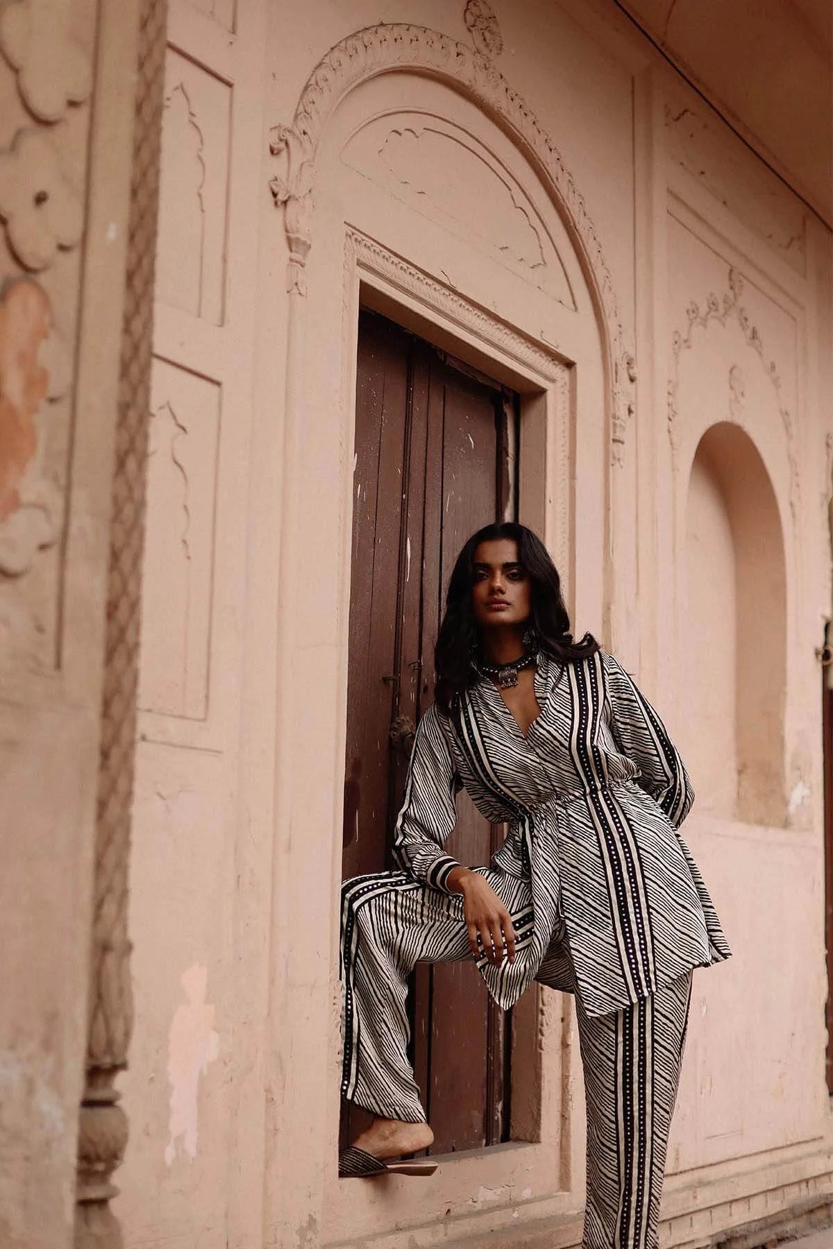 Black Shirt Co-Ord Set