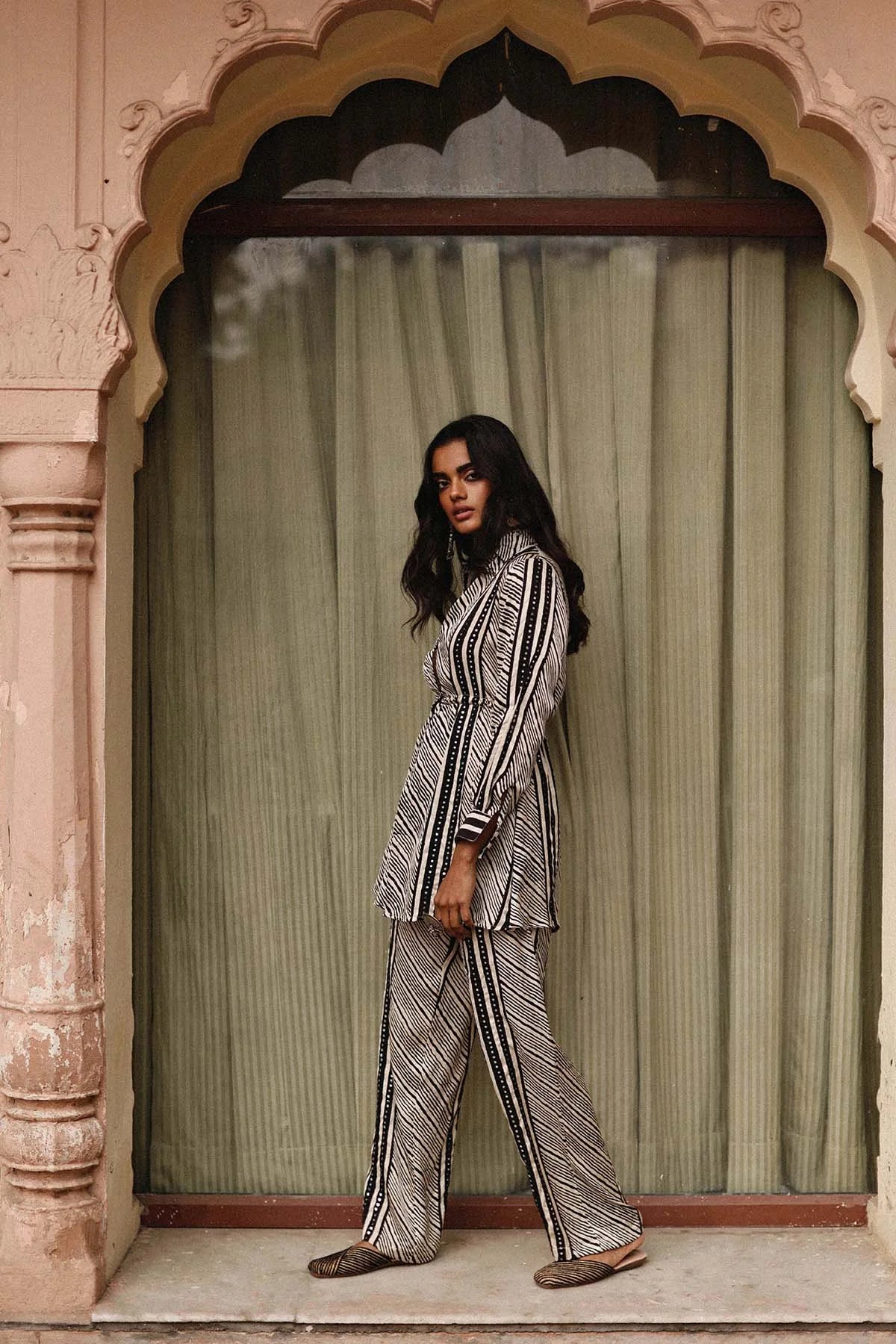 Black Shirt Co-Ord Set