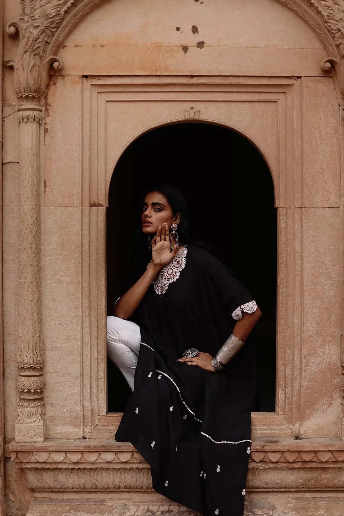 Black Kaftan Set