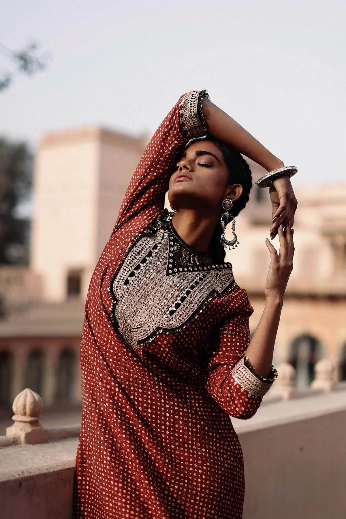 Parcha Green Kaftan Dress