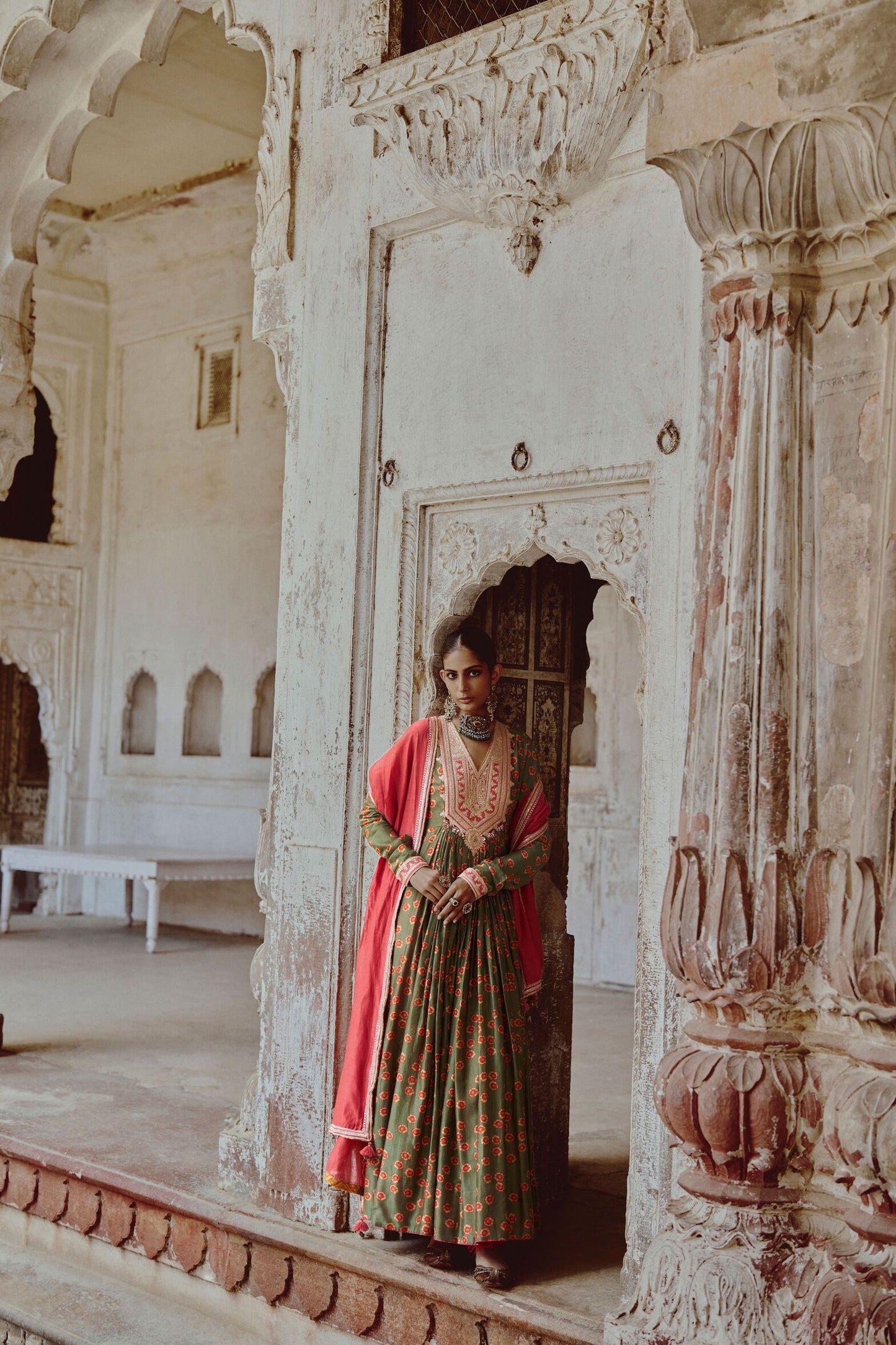 Leher Anarkali Set