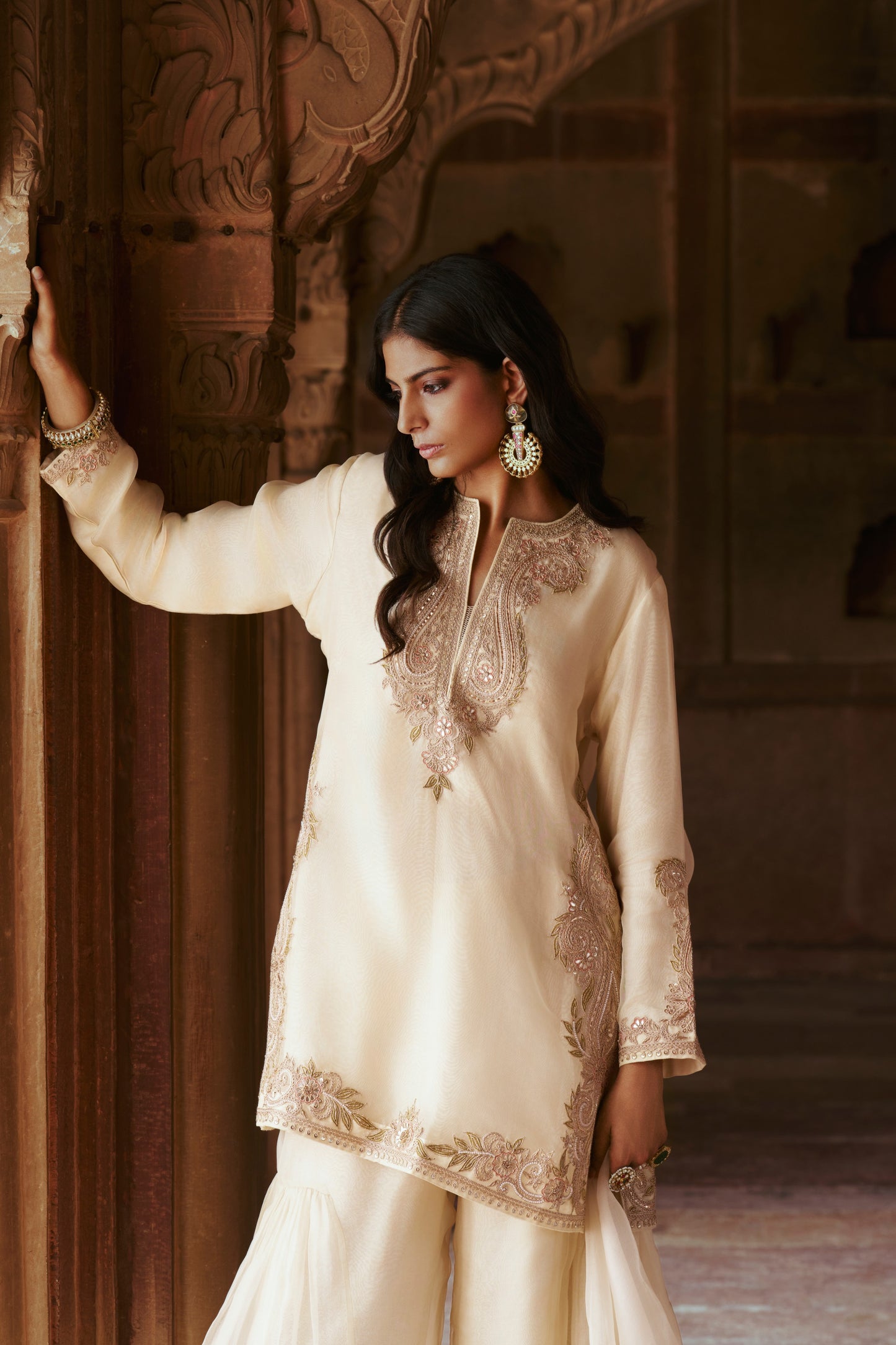Ivory Sharara Set