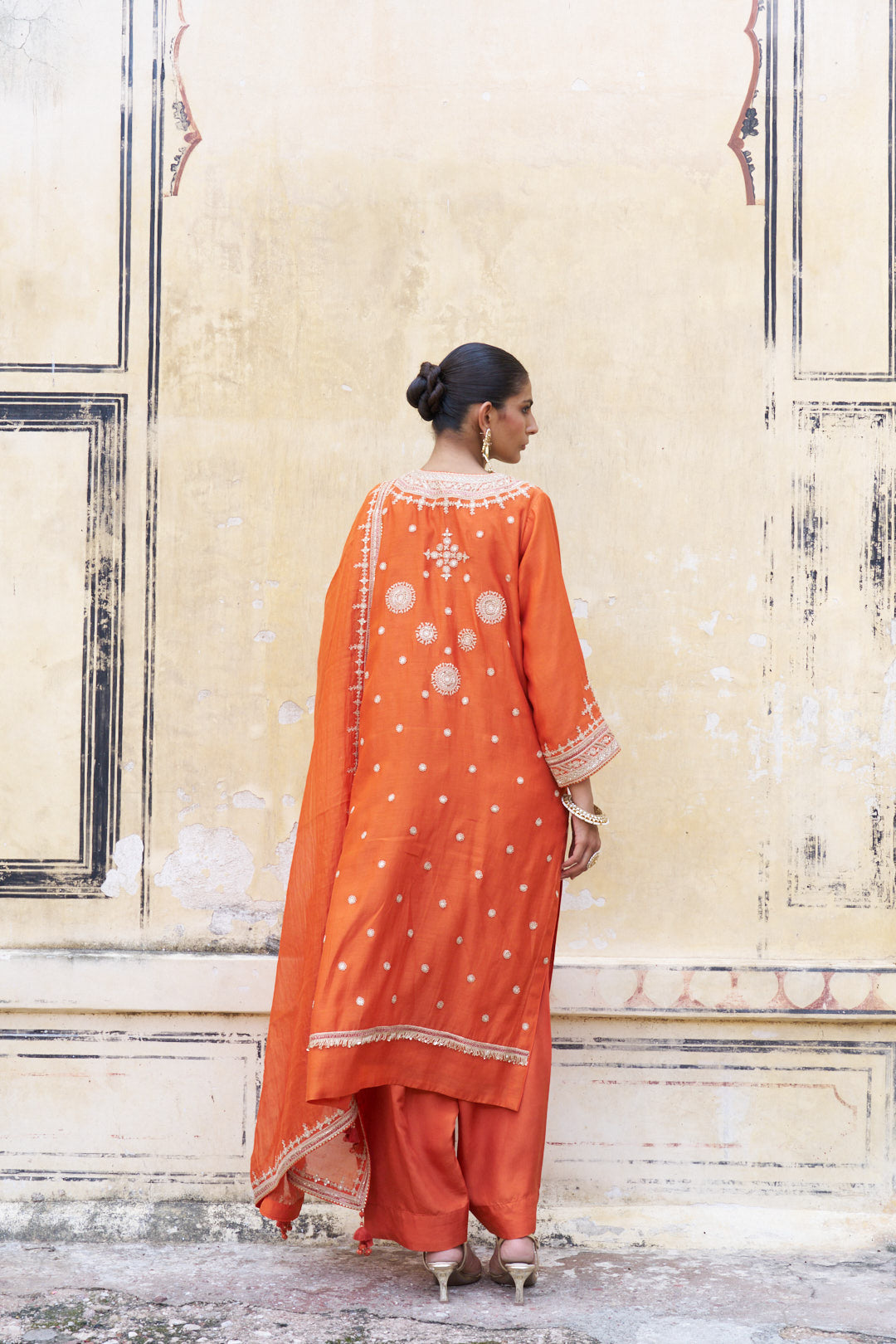 Kesariya Moon Kurta Set