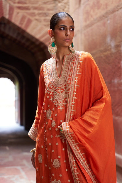 Kesariya Moon Kurta Set
