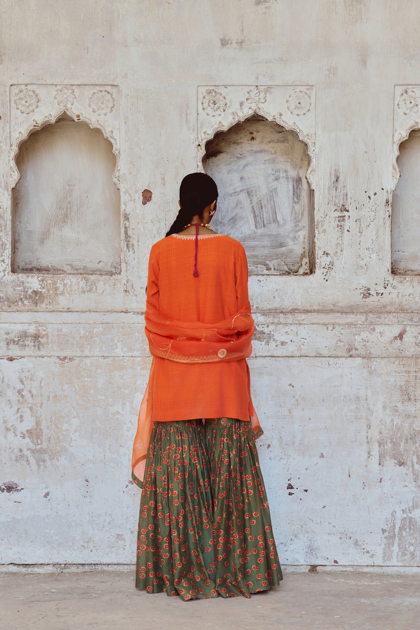 Kesariya Hand Sharara Set