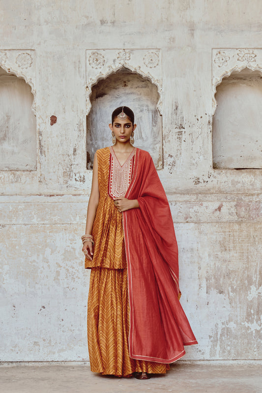 Zigzag Sharara Set