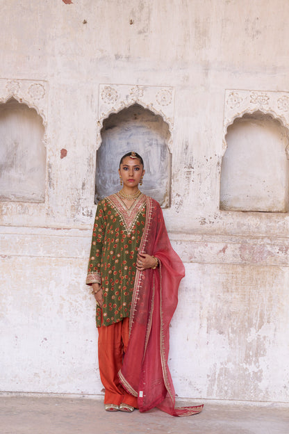 Leher Green Salwar Set