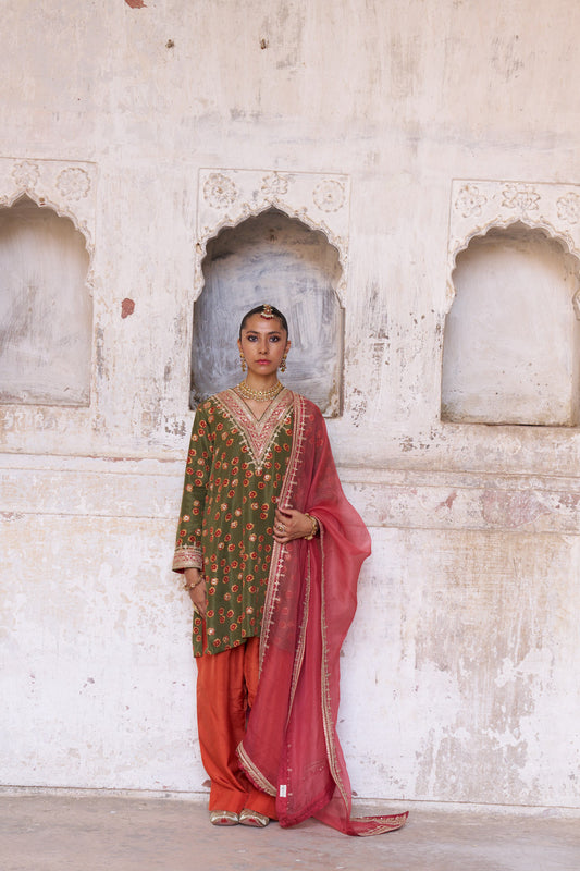 Leher Green Salwar Set