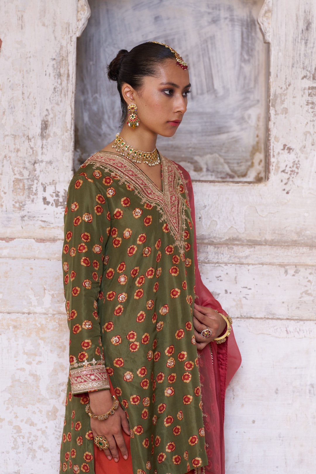 Leher Green Salwar Set