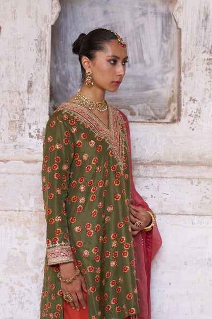 Leher Green Salwar Set