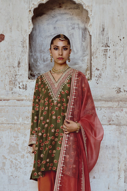Leher Green Salwar Set