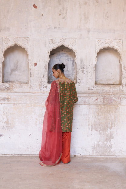 Leher Green Salwar Set