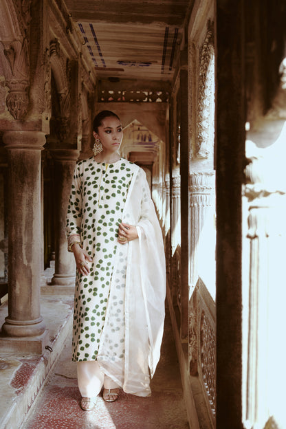 Leher Ivory Straight Kurta