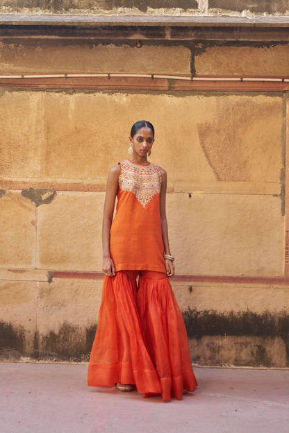 Kesariya Sharara Set