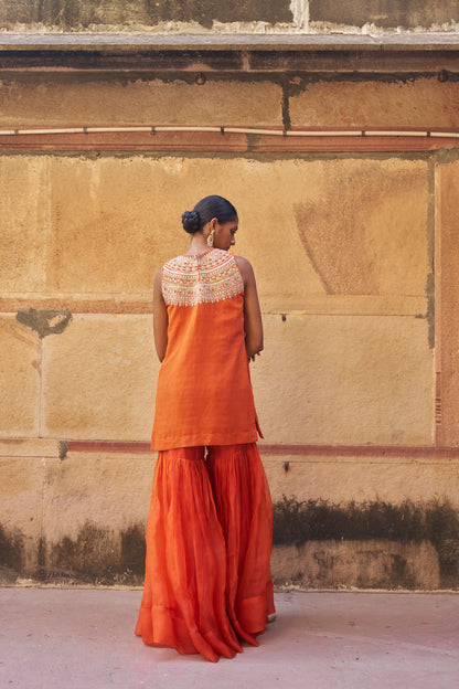 Kesariya Sharara Set