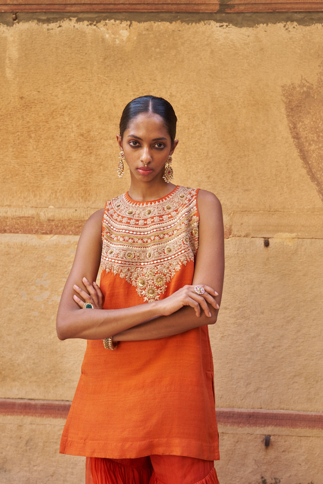 Kesariya Sharara Set