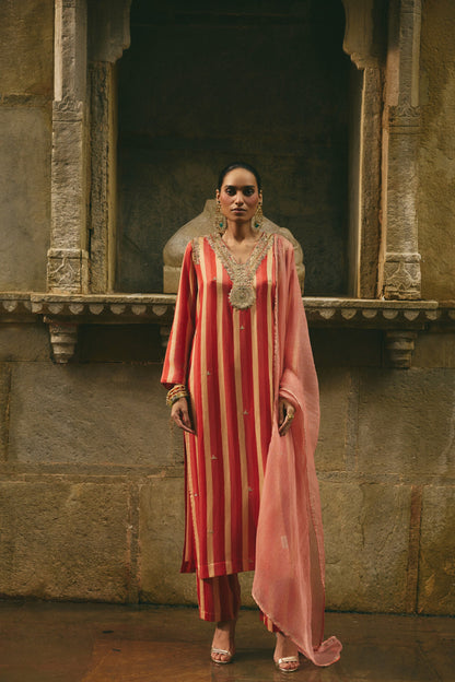 Stripe Straight Kurta Set