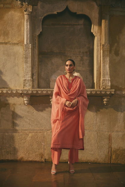 Chanderi Printed Kurta Set